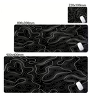 Matte Black And White Strata Liquid Gaming Mousepad Natural Non-Slip Base Multiple Sizes