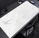 Matte Black And White Strata Liquid Gaming Mousepad Natural Non-Slip Base Multiple Sizes
