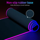 RGB Gaming Mouse Pad, 31.5 x 11.8 Inch Oversized Mouse Mat with 14 Light Modes, Non-Slip Rubber Base, Large Keyboard Pad for PC