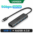 UGREEN USB 3.0 HUB 4 Ports USB-C HUB Slim for Mouse Keyboard Compatible with MacBook Pro Air Laptop Desktop PC Xbox PS5 Splitter