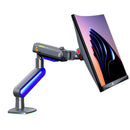 NB G70 F6 E6 Gaming Monitor Arm 32-60 Inch Curved Arc Screen Desktop Ultra Wide Monitor Holder Mount with RGB Light 2-20kgs