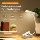 LED Desk Lamp Clip-on Book Light Eye Protection Rechargeable 3 Colors Dimmable For Bedroom Student Study Reading Night Lighting