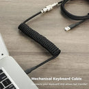 3M Type C Mechanical Keyboard Coiled Cable USB Wire for Mechanical Keyboard Desktop Aviation Connector