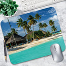 Multi Style Nature Scenery Mouse Pad Non Slip Rubber Desk Mat Aurora Mountain Beach Palm Farm Landscape Office Small Mousepad
