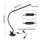LED Eye-care Desk Lamp 10 Brightness Level 3 Lighting Modes Flexible Gooseneck Work Study Table Lamp with Clamp USB PC Desk Lamp